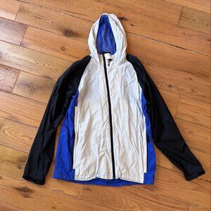 Men’s Oakley Full-Zip Hooded Jacket – White/Blue (Size XL)